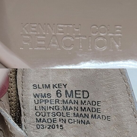 Kenneth Cole Reaction‎ Slim Key Sandals Sz 6 Nude Rhinestone T-Strap Glam Formal - Picture 3 of 12